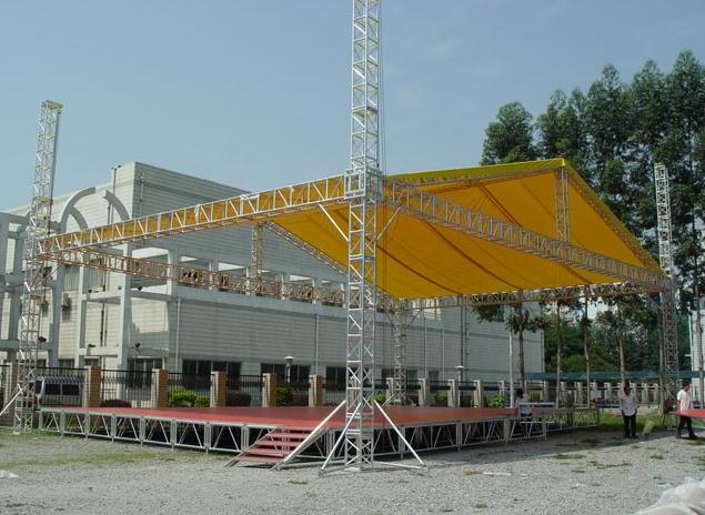 桁架工场：某厂区单位宣传铝合金桁架舞台搭建